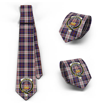 Cameron of Erracht Dress Tartan Classic Necktie with Family Crest