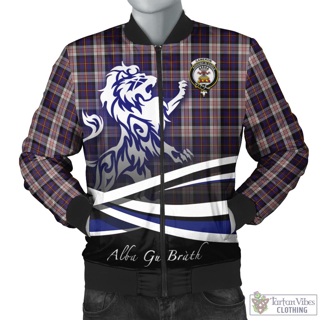 Tartan Vibes Clothing Cameron of Erracht Dress Tartan Bomber Jacket with Alba Gu Brath Regal Lion Emblem