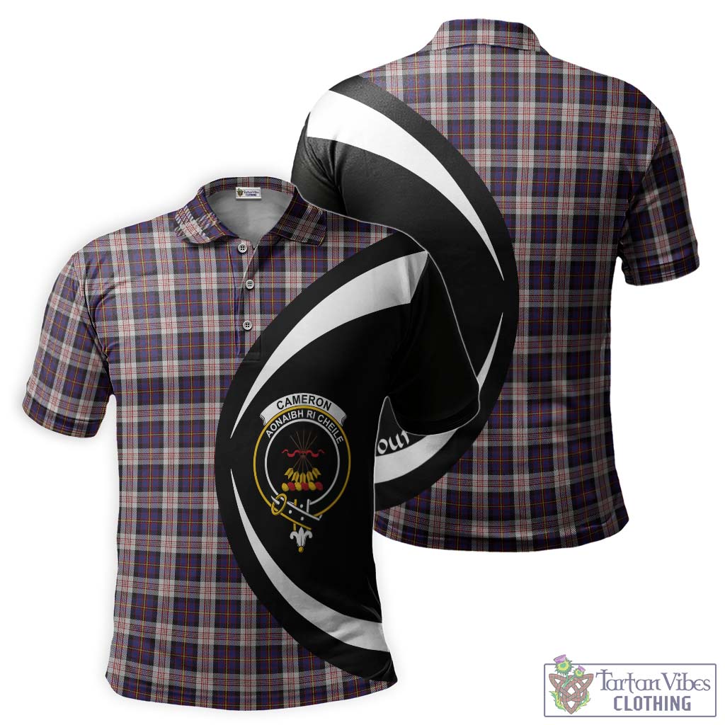 Cameron of Erracht Dress Tartan Men's Polo Shirt with Family Crest Circle Style Kid - Tartan Vibes Clothing