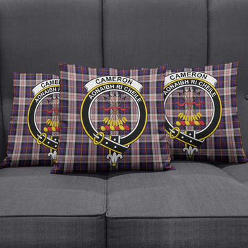 Cameron of Erracht Dress Tartan Pillow Cover with Family Crest