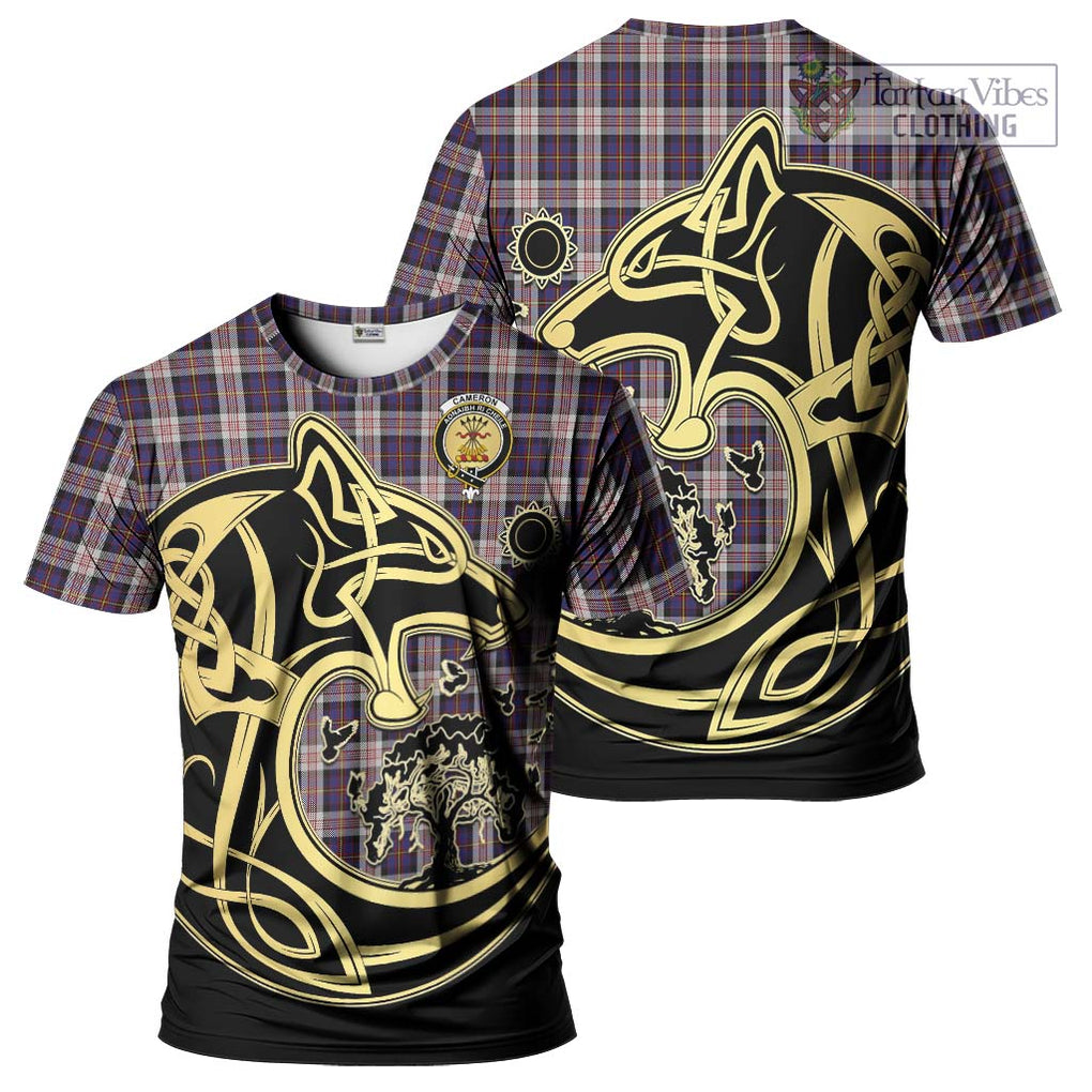 Cameron of Erracht Dress Tartan T-Shirt with Family Crest Celtic Wolf Style Kid's Shirt - Tartan Vibes Clothing