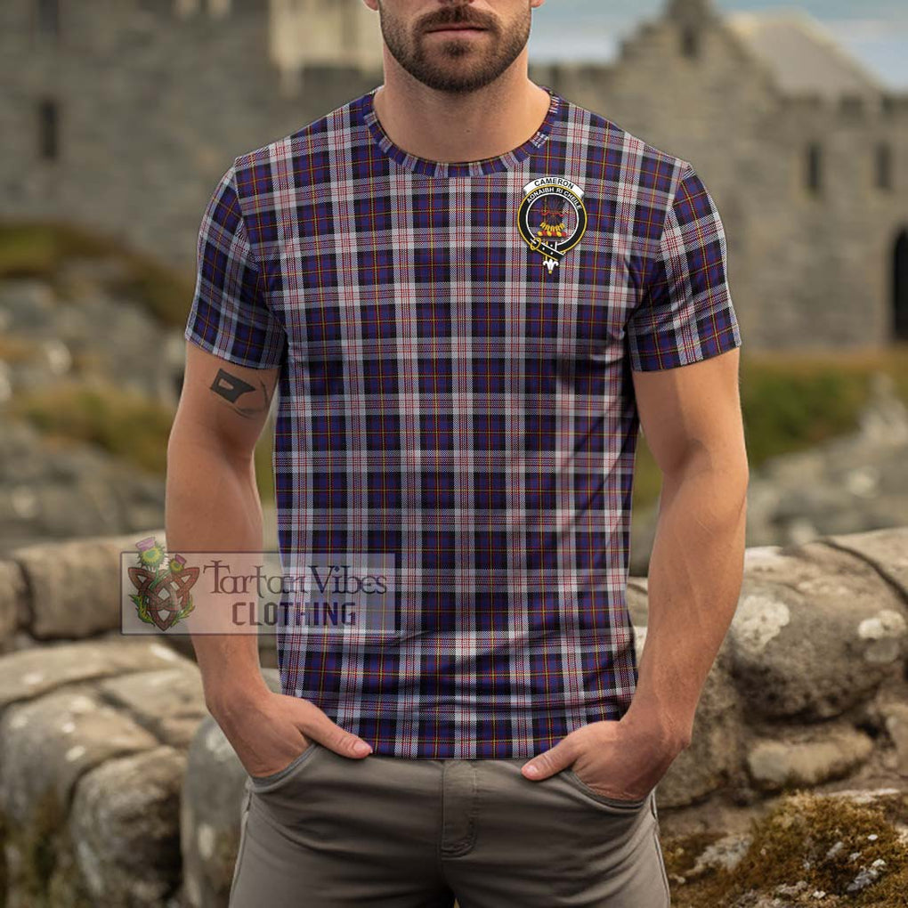 Cameron of Erracht Dress Tartan Cotton T-Shirt with Family Crest Men's Shirt - Tartanvibesclothing Shop