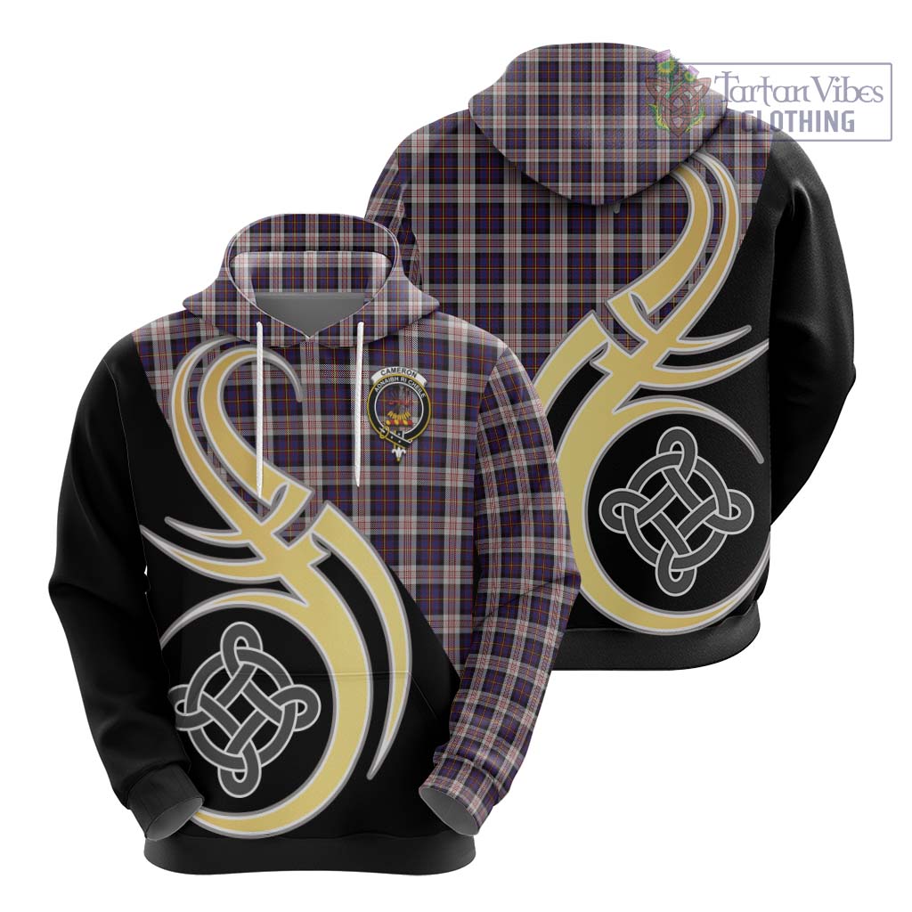 Cameron of Erracht Dress Tartan Hoodie with Family Crest and Celtic Symbol Style - Tartan Vibes Clothing