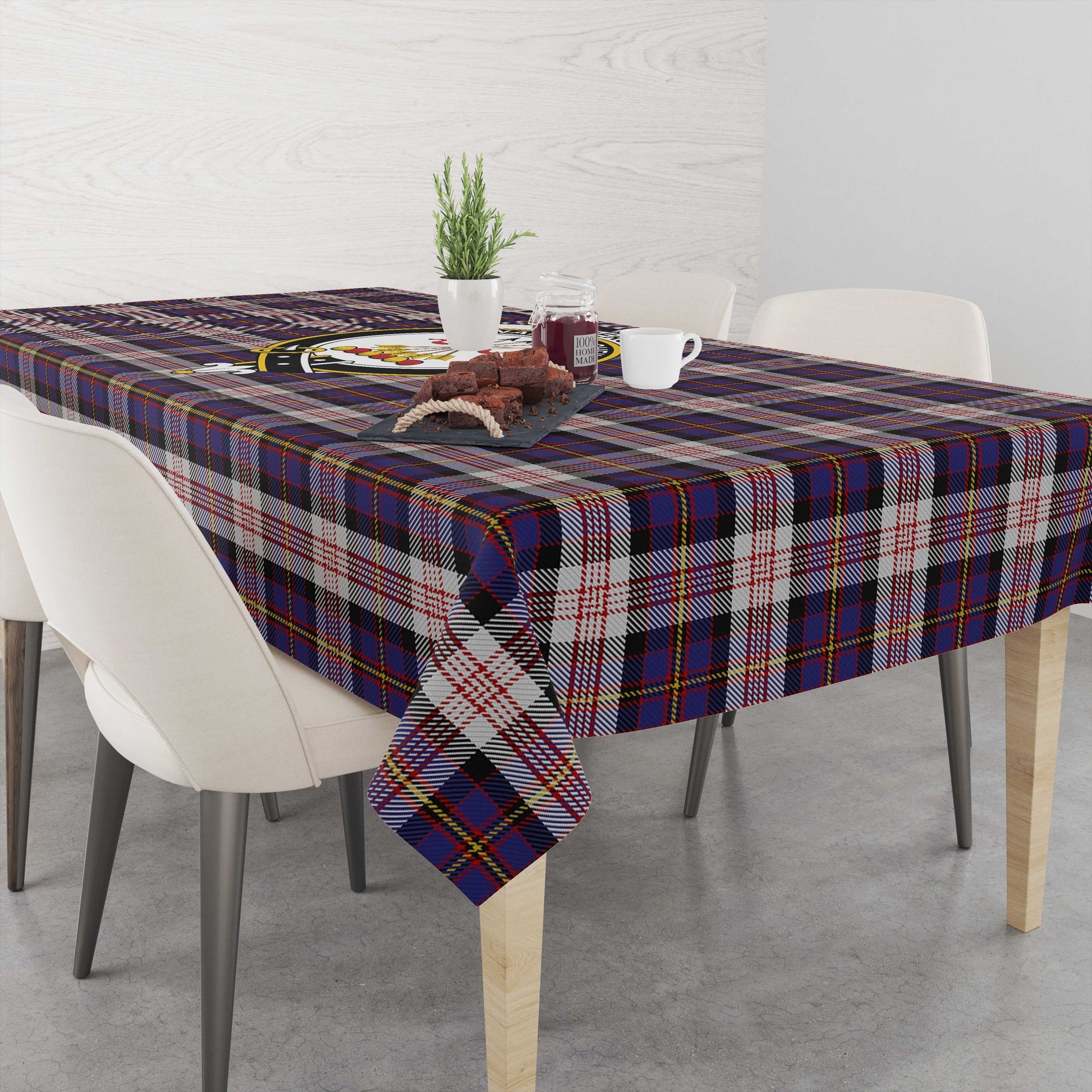 cameron-of-erracht-dress-tatan-tablecloth-with-family-crest