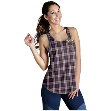 Cameron of Erracht Dress Tartan Women Racerback Tanks with Family Crest