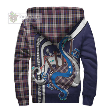 Cameron of Erracht Dress Tartan Sherpa Hoodie with Epic Bagpipe Style