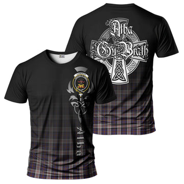 Cameron of Erracht Dress Tartan T-Shirt Featuring Alba Gu Brath Family Crest Celtic Inspired