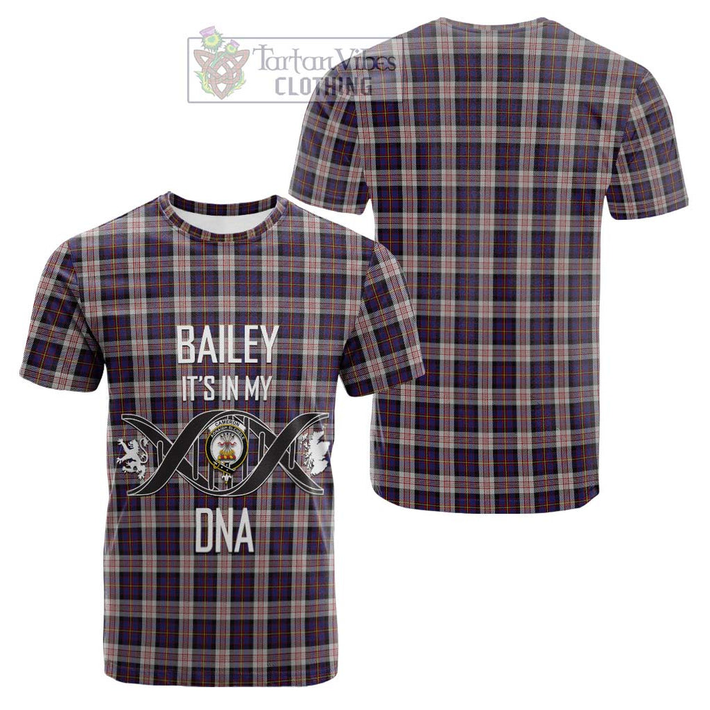 Tartan Vibes Clothing Cameron of Erracht Dress Tartan Cotton T-shirt with Family Crest DNA In Me Style