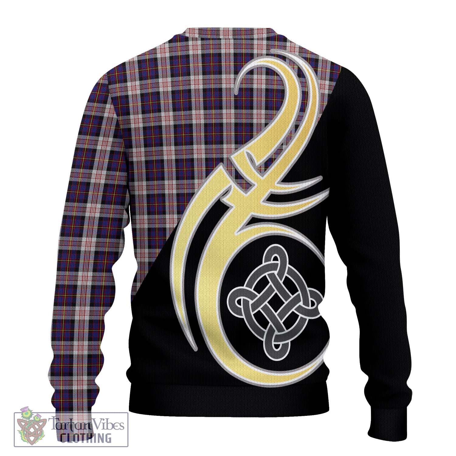 Cameron of Erracht Dress Tartan Knitted Sweater with Family Crest and Celtic Symbol Style - Tartan Vibes Clothing