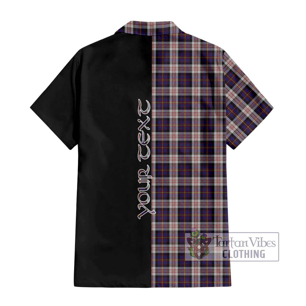 Cameron of Erracht Dress Tartan Short Sleeve Button Shirt with Family Crest and Half Of Me Style - Tartanvibesclothing Shop