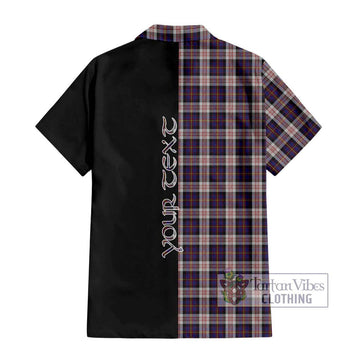 Cameron of Erracht Dress Tartan Short Sleeve Button Shirt with Family Crest and Half Of Me Style