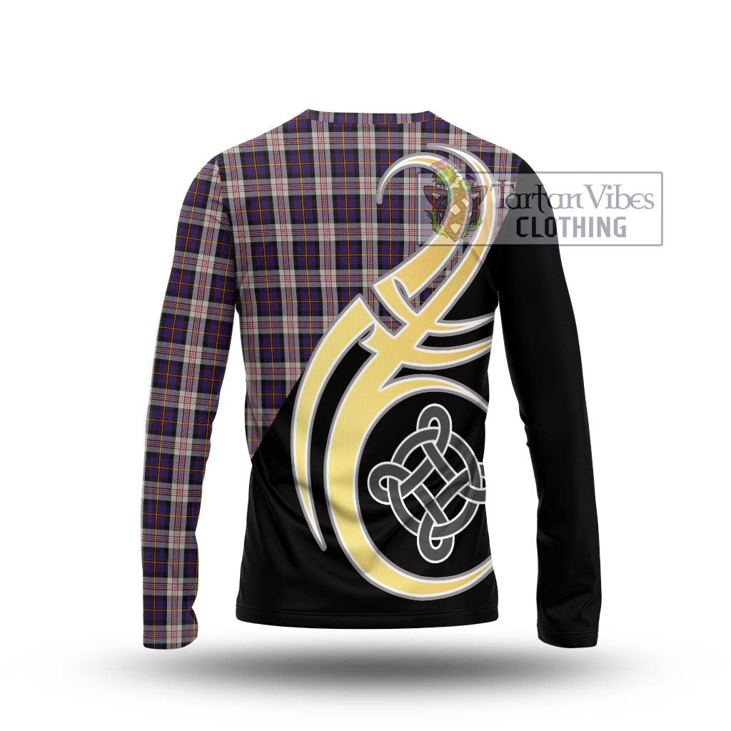 Cameron of Erracht Dress Tartan Long Sleeve T-Shirt with Family Crest and Celtic Symbol Style - Tartan Vibes Clothing