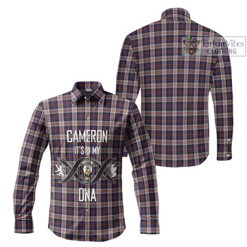 Cameron of Erracht Dress Tartan Long Sleeve Button Shirt with Family Crest DNA In Me Style