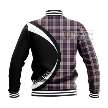 Cameron of Erracht Dress Tartan Baseball Jacket with Family Crest Circle Style