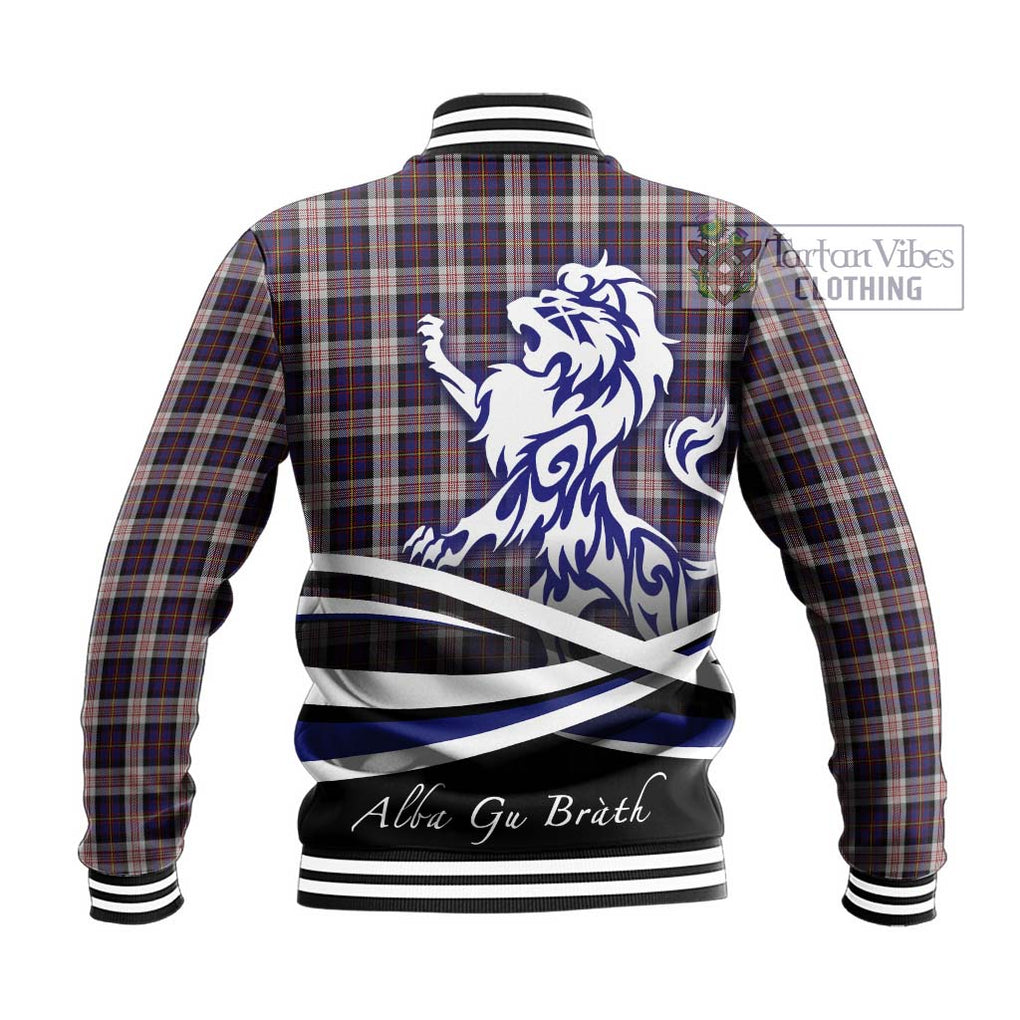 Cameron of Erracht Dress Tartan Baseball Jacket with Alba Gu Brath Regal Lion Emblem - Tartanvibesclothing Shop