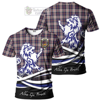 Cameron of Erracht Dress Tartan Cotton T-shirt with Alba Gu Brath Regal Lion Emblem