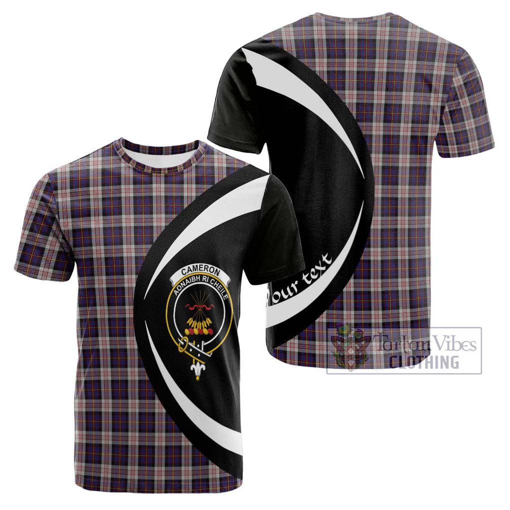 Tartan Vibes Clothing Cameron of Erracht Dress Tartan Cotton T-shirt with Family Crest Circle Style