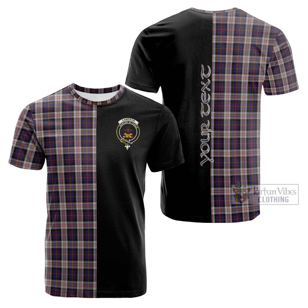 Tartan Vibes Clothing Cameron of Erracht Dress Tartan Cotton T-shirt with Family Crest and Half Of Me Style