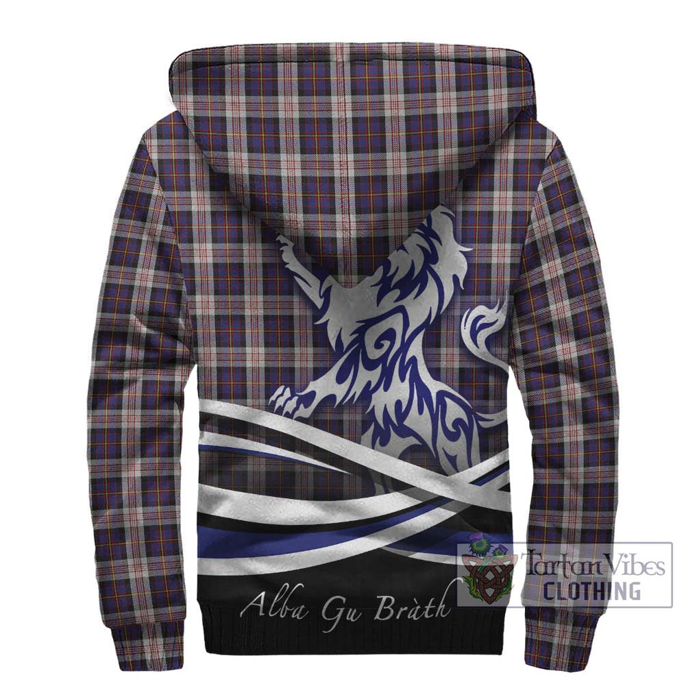 Cameron of Erracht Dress Tartan Sherpa Hoodie with Alba Gu Brath Regal Lion Emblem - Tartanvibesclothing Shop