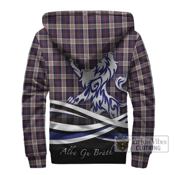 Cameron of Erracht Dress Tartan Sherpa Hoodie with Alba Gu Brath Regal Lion Emblem