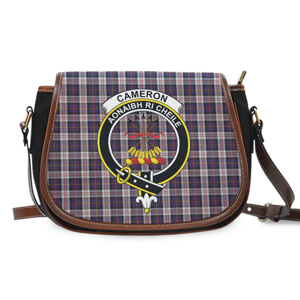 Cameron of Erracht Dress Tartan Saddle Bag with Family Crest - Tartan Vibes Clothing