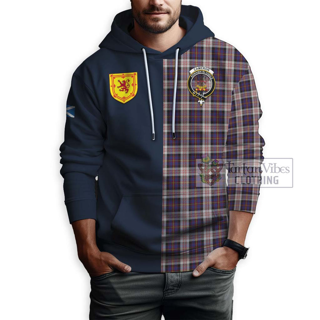 Tartan Vibes Clothing Cameron of Erracht Dress Tartan Hoodie with Scottish Lion Royal Arm Half Style