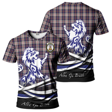 Cameron of Erracht Dress Tartan T-Shirt with Alba Gu Brath Regal Lion Emblem