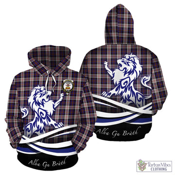 Cameron of Erracht Dress Tartan Hoodie with Alba Gu Brath Regal Lion Emblem