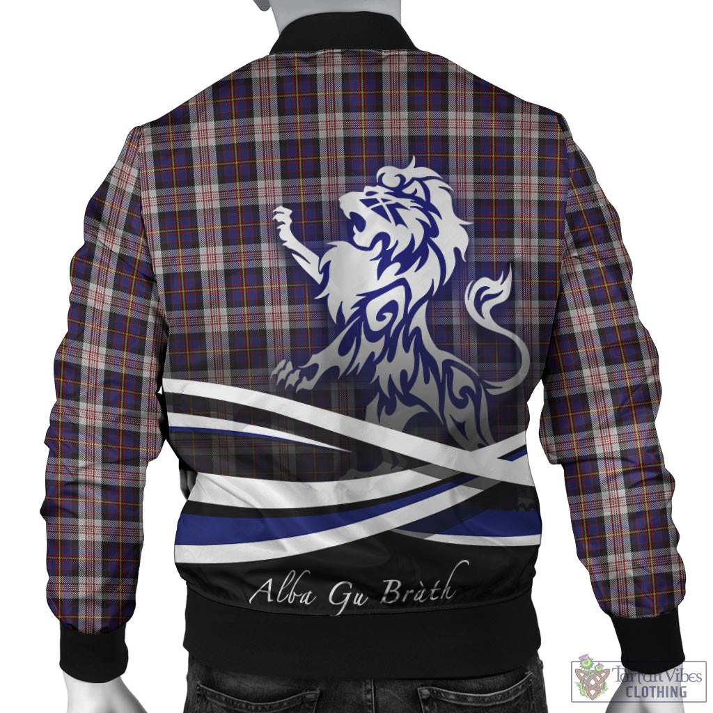 Tartan Vibes Clothing Cameron of Erracht Dress Tartan Bomber Jacket with Alba Gu Brath Regal Lion Emblem