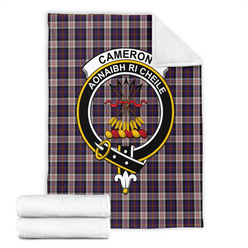 Cameron of Erracht Dress Tartan Blanket with Family Crest - Tartan Vibes Clothing