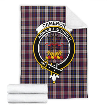 Cameron of Erracht Dress Tartan Blanket with Family Crest