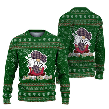 Cameron of Erracht Dress Clan Christmas Family Ugly Sweater with Funny Gnome Playing Bagpipes