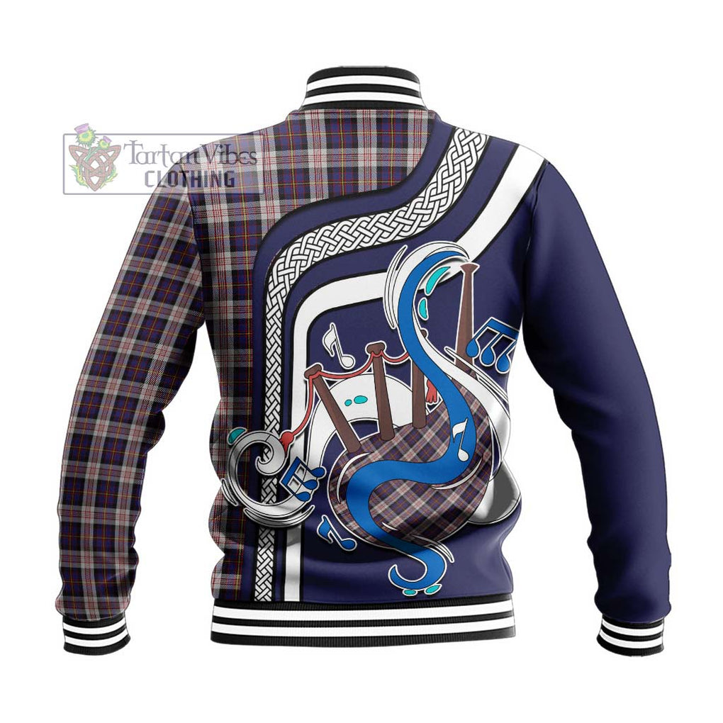 Tartan Vibes Clothing Cameron of Erracht Dress Tartan Baseball Jacket with Epic Bagpipe Style