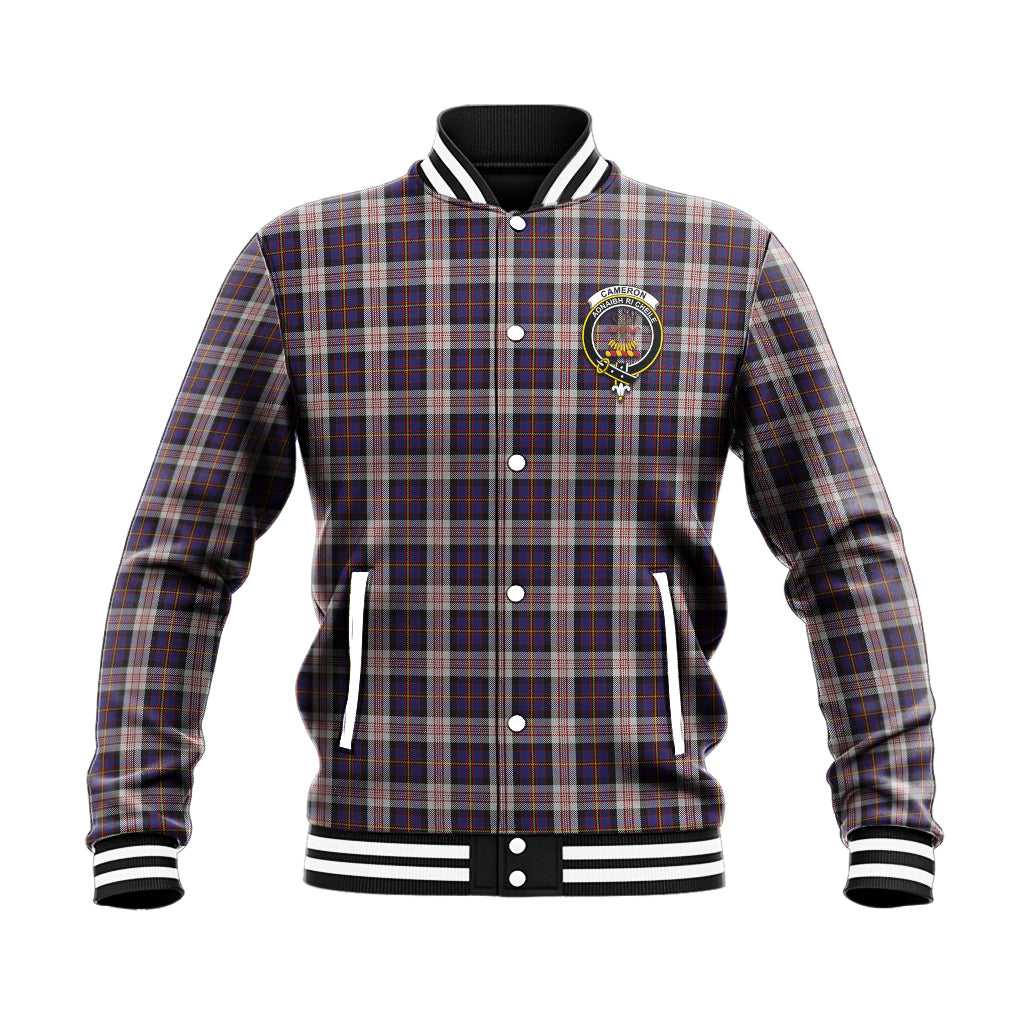 Cameron of Erracht Dress Tartan Baseball Jacket with Family Crest - Tartan Vibes Clothing