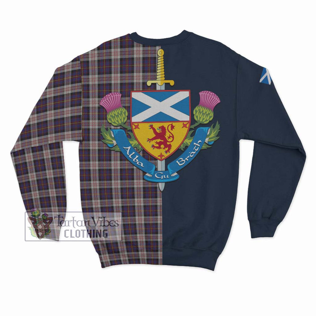 Tartan Vibes Clothing Cameron of Erracht Dress Tartan Sweatshirt with Scottish Lion Royal Arm Half Style