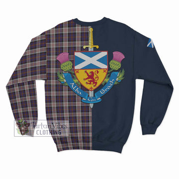 Cameron of Erracht Dress Tartan Sweatshirt Alba with Scottish Lion Royal Arm Half Style