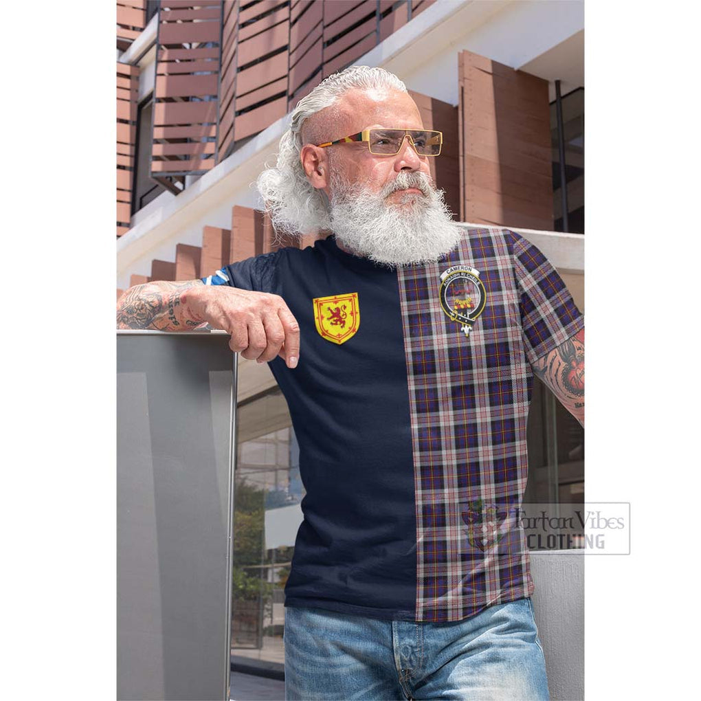 Tartan Vibes Clothing Cameron of Erracht Dress Tartan Cotton T-shirt with Scottish Lion Royal Arm Half Style