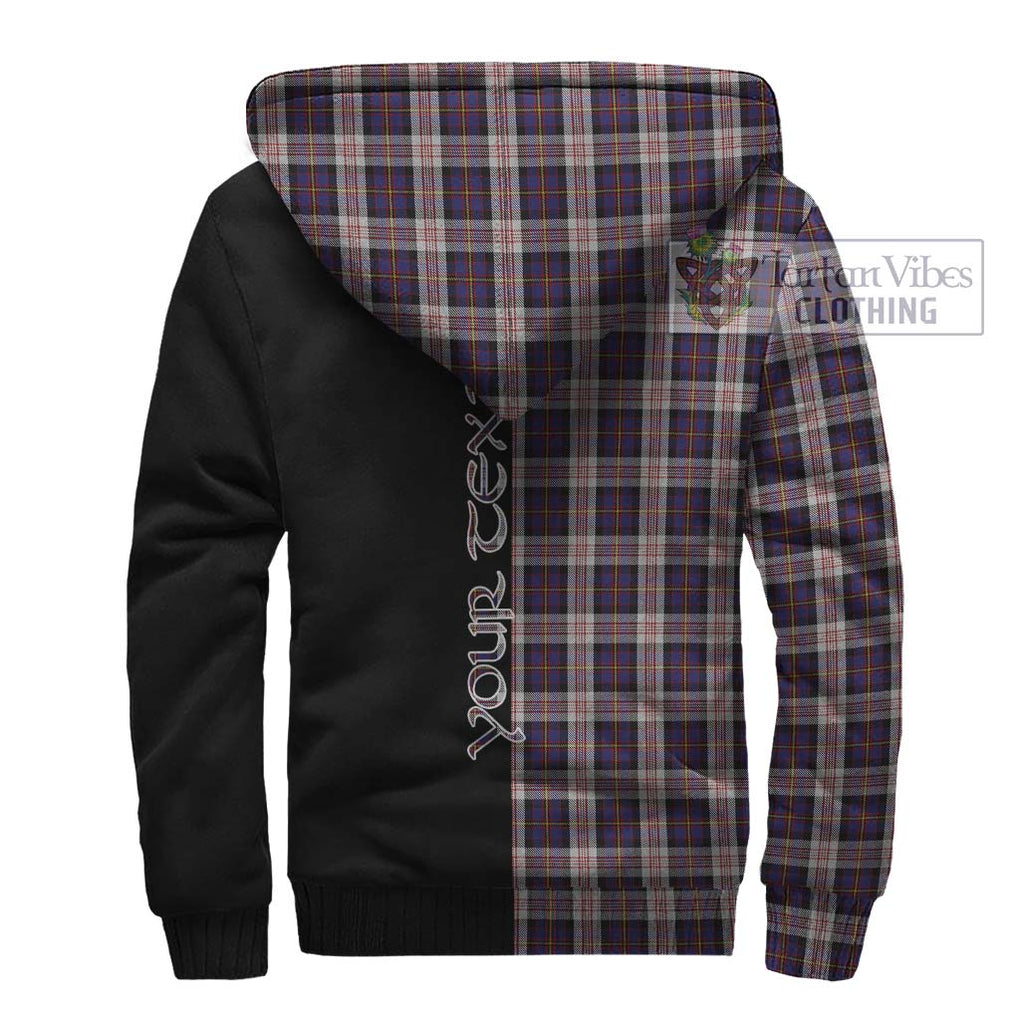 Cameron of Erracht Dress Tartan Sherpa Hoodie with Family Crest and Half Of Me Style - Tartanvibesclothing Shop