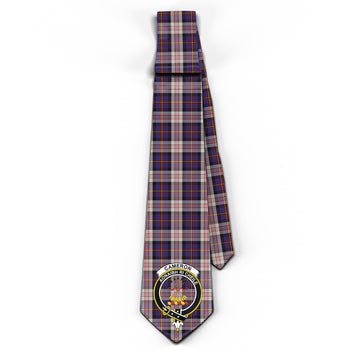 Cameron of Erracht Dress Tartan Classic Necktie with Family Crest