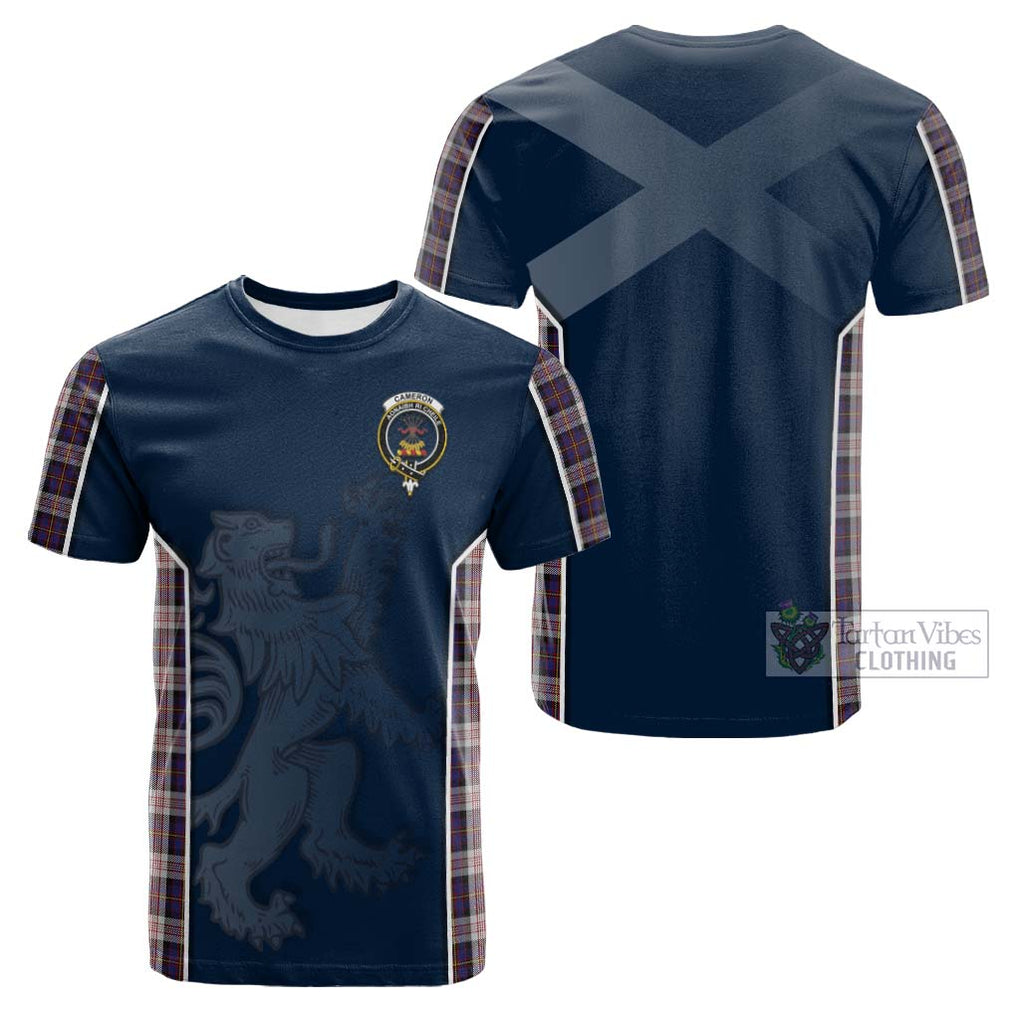 Tartan Vibes Clothing Cameron of Erracht Dress Tartan Cotton T-shirt with Family Crest and Lion Rampant Vibes Sport Style