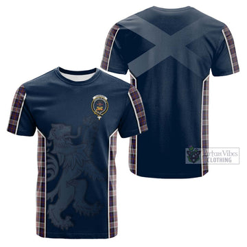 Cameron of Erracht Dress Tartan Cotton T-shirt with Family Crest and Lion Rampant Vibes Sport Style