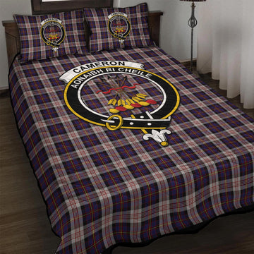 Cameron of Erracht Dress Tartan Quilt Bed Set with Family Crest