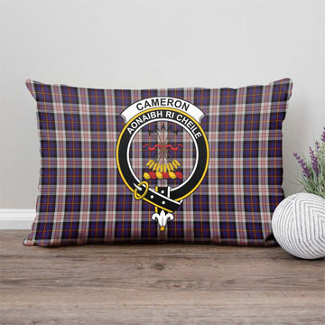 Cameron of Erracht Dress Tartan Pillow Cover with Family Crest