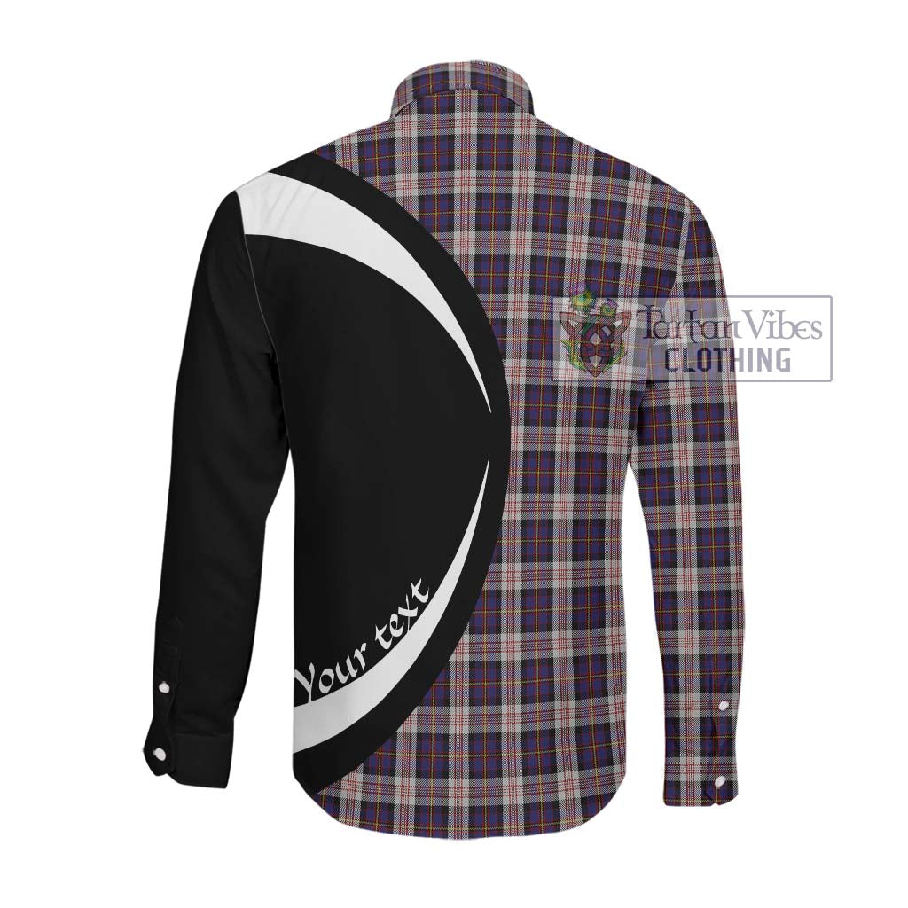 Cameron of Erracht Dress Tartan Long Sleeve Button Up with Family Crest Circle Style Men's Shirt - Tartan Vibes Clothing