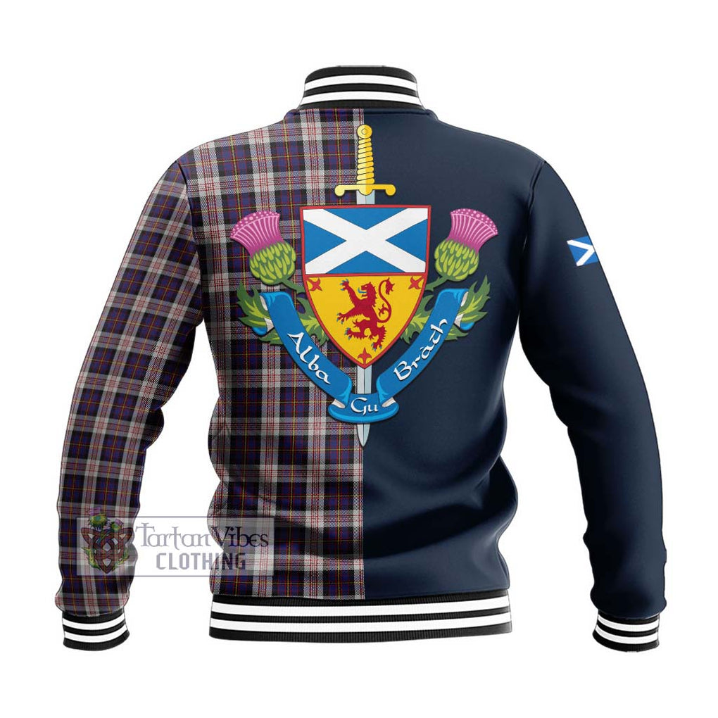 Tartan Vibes Clothing Cameron of Erracht Dress Tartan Baseball Jacket with Scottish Lion Royal Arm Half Style