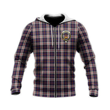Cameron of Erracht Dress Tartan Knitted Hoodie with Family Crest