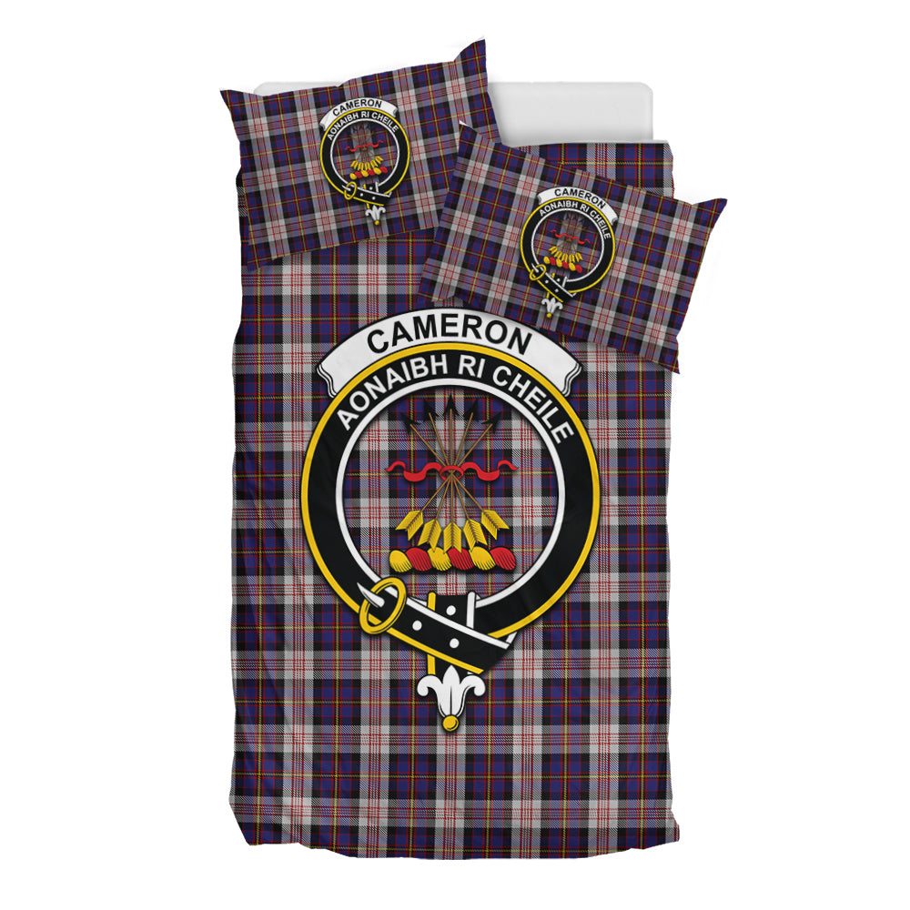 Cameron of Erracht Dress Tartan Bedding Set with Family Crest - Tartan Vibes Clothing