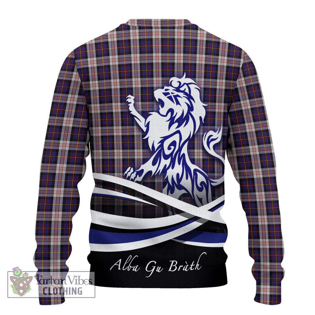 Cameron of Erracht Dress Tartan Knitted Sweater with Alba Gu Brath Regal Lion Emblem - Tartanvibesclothing Shop