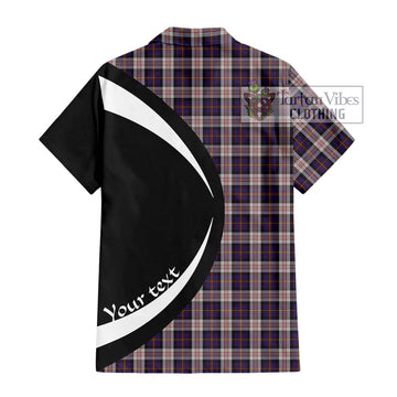 Cameron of Erracht Dress Tartan Short Sleeve Button Up with Family Crest Circle Style