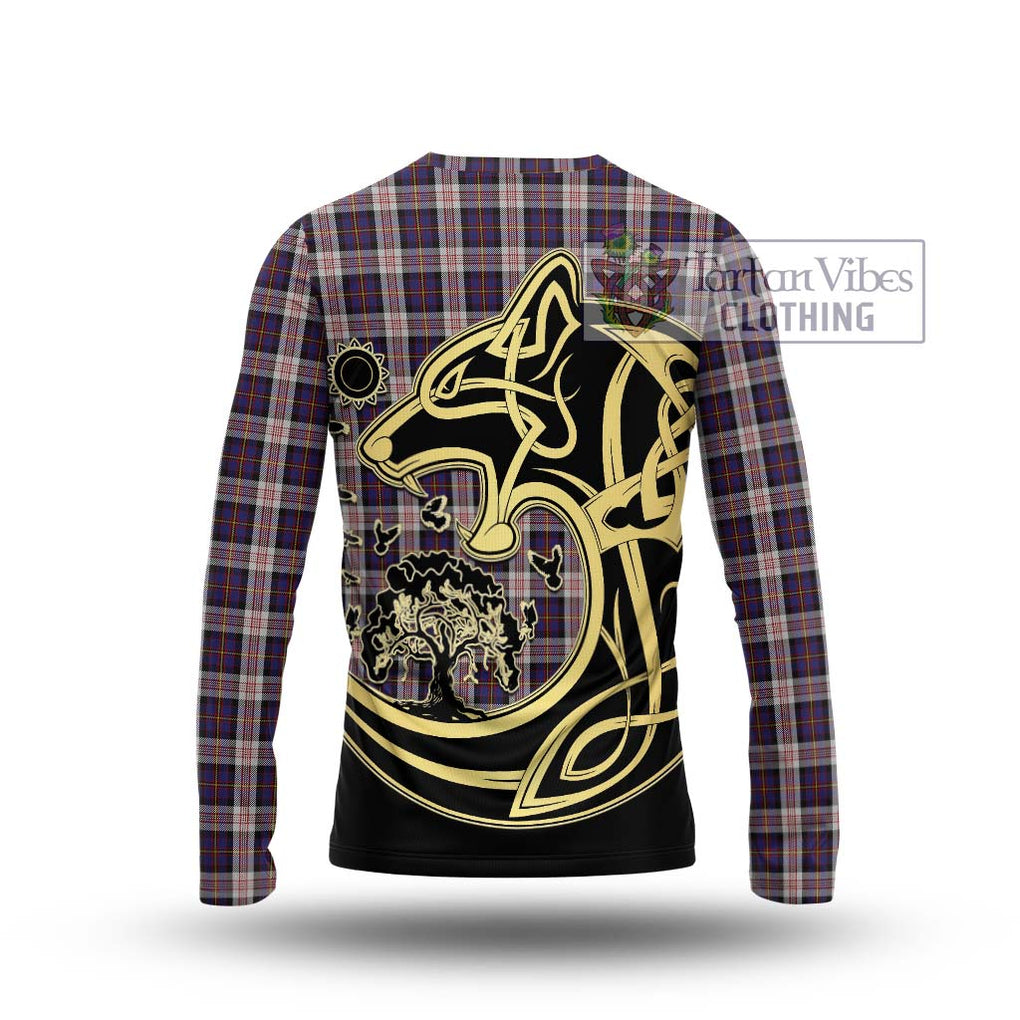 Cameron of Erracht Dress Tartan Long Sleeve T-Shirt with Family Crest Celtic Wolf Style - Tartan Vibes Clothing